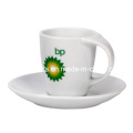Bend Handle Coffee Mug y placa